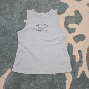 American Eagle Whale Done Swim Club Tank Top Medium